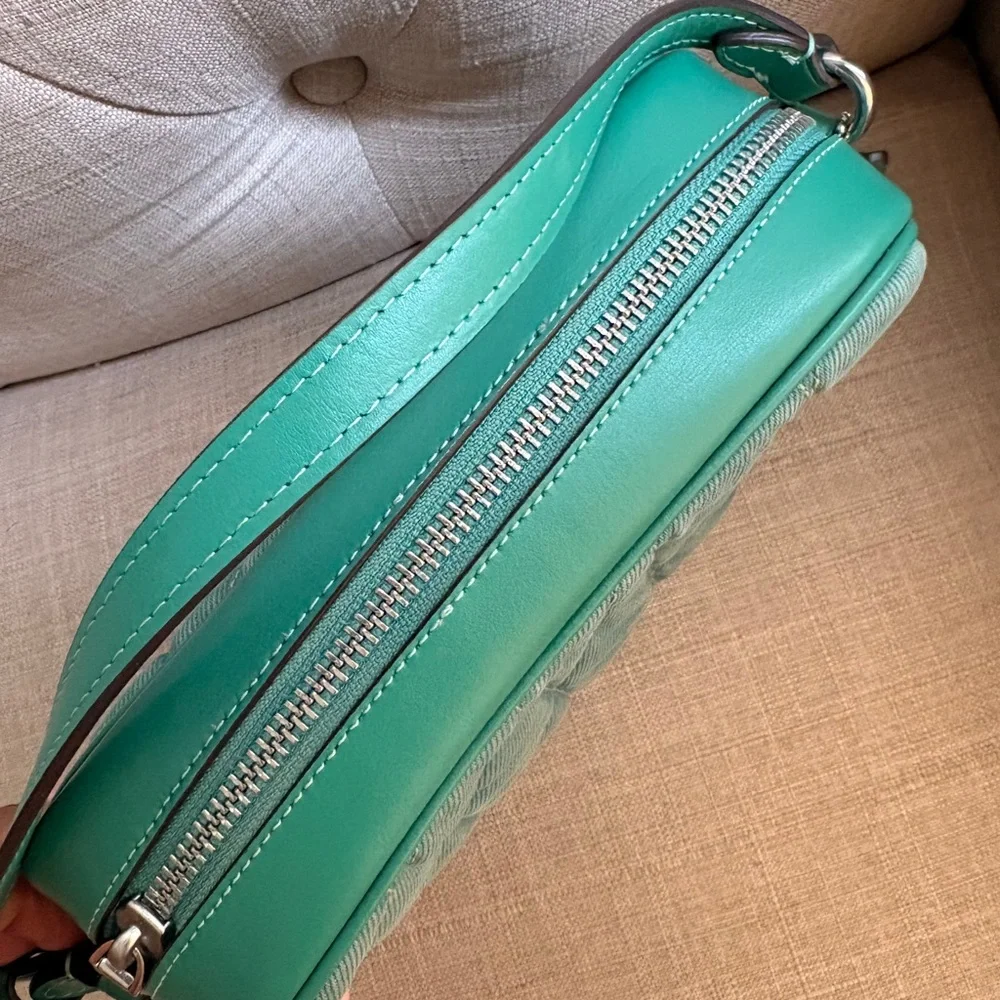 Coach Quilted Green Crossbody Bag